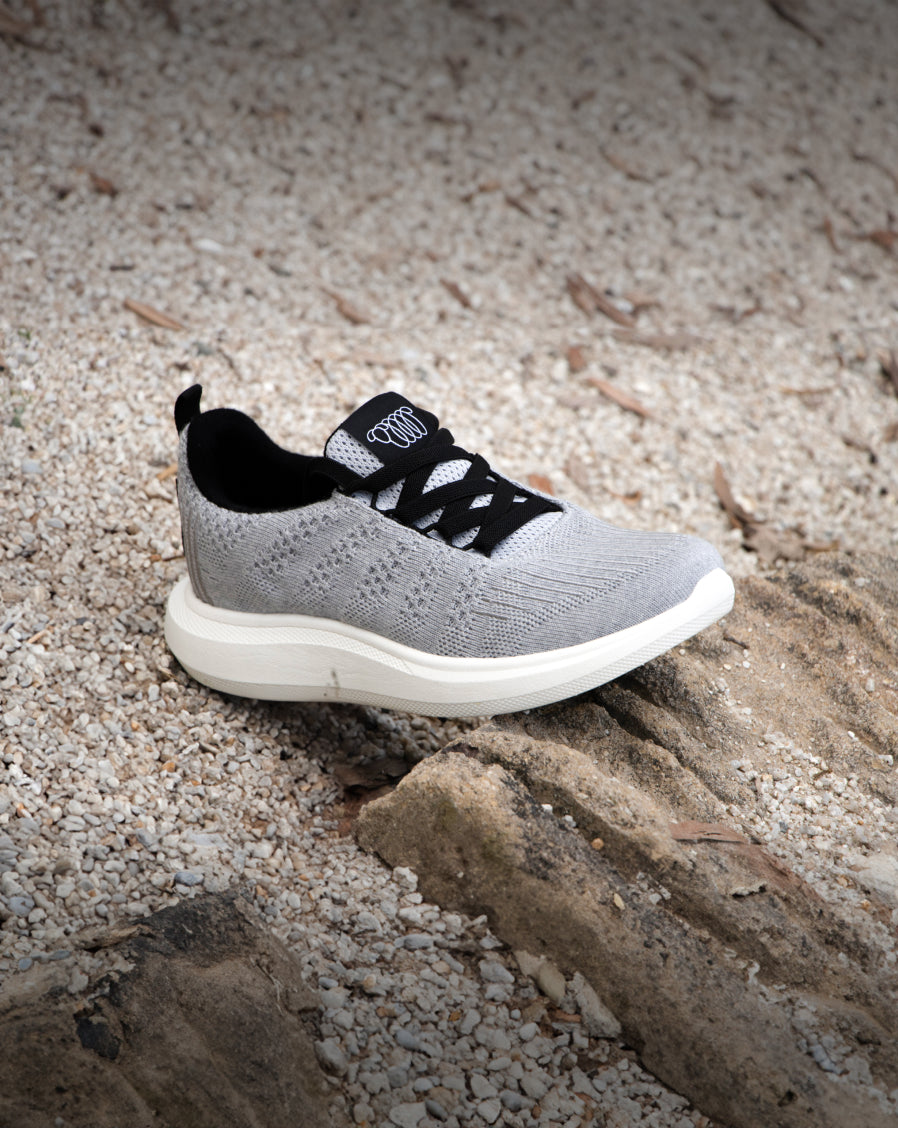 Woolloomooloo Grey Eden Sneakers in Outdoor Background